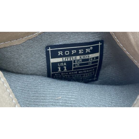 Roper Brand Little Kids Youth Sz 11 Brown Cheetah Print Cowboy Western Boot READ - Picture 5 of 8